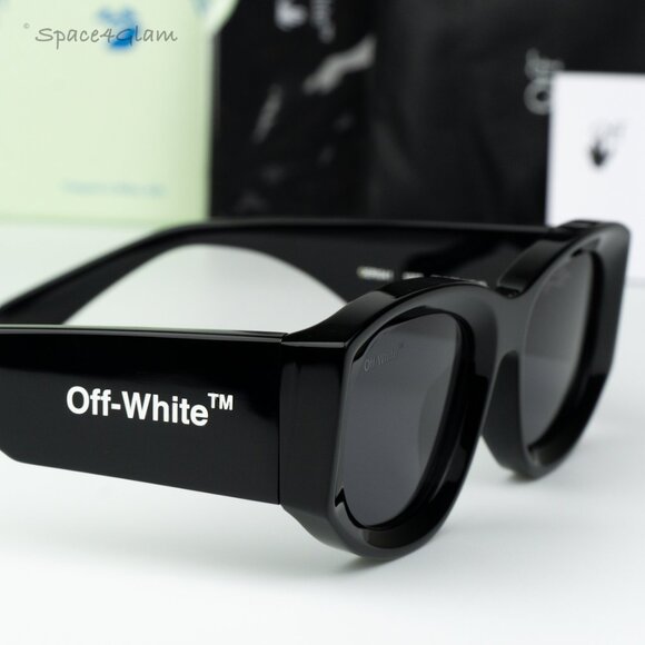 Off-White Women Sunglasses Black Grey Cat Eye OERI041 JOAN 1007 NEW AUTHENTIC main image 4